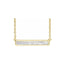 3/8 CTW Baguette Diamond Bar Necklace, 14K Gold, 16 to 18 inches