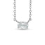 0.25 Carat Oval Diamond Solitaire Necklace, 14K Gold Adjustable Chain 16 to 18 Inches